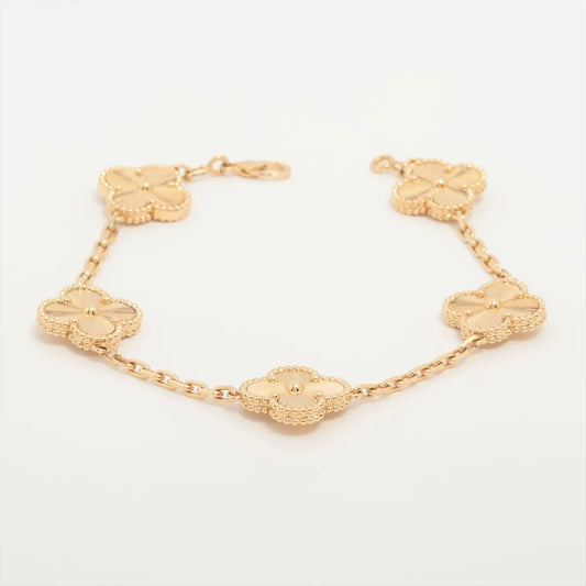 Van Cleef & Arpels Vintage Alhambra Guilloche 5 Motifs Bracelet 2021 - photo 1