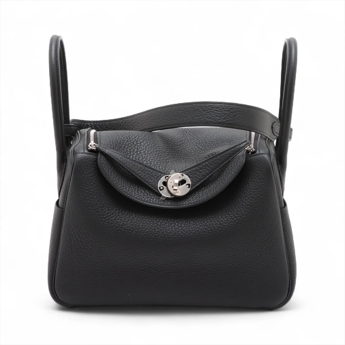 Hermes Lindy 26 Noir Black PHW W Stamp - photo 1
