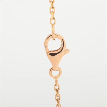 Van Cleef & Arpels Vintage Alhambra Pink Porcelain Diamond Limited Edition Necklace 2015 - photo 3