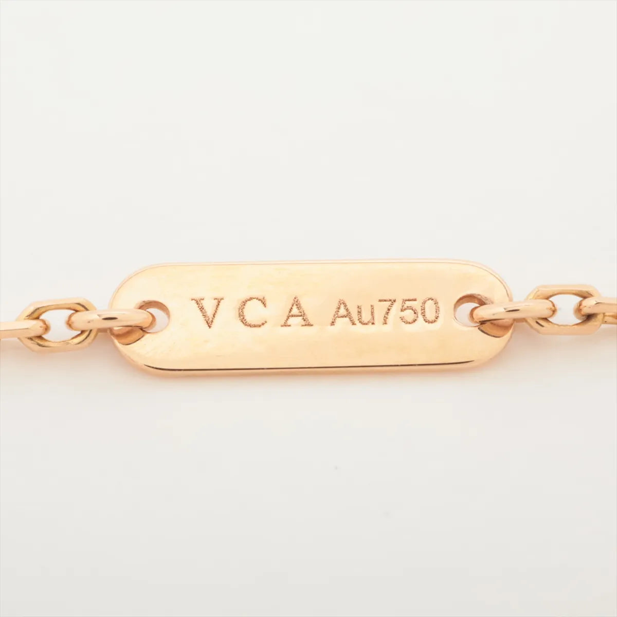 Van Cleef & Arpels Vintage Alhambra Pink Porcelain Diamond Limited Edition Necklace 2015 - photo 4