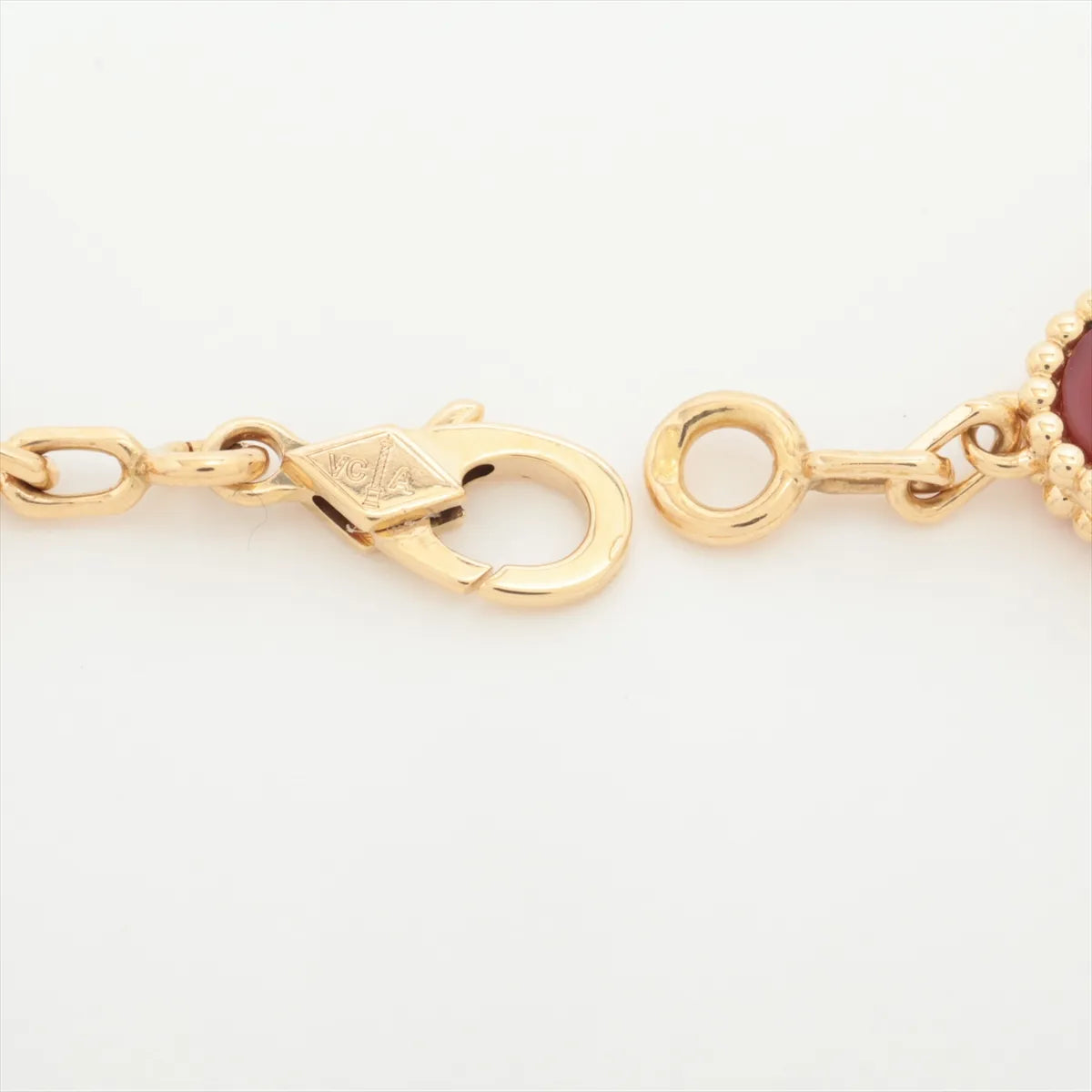 Van Cleef & Arpels Vintage Alhambra 5 Motifs Carnelian Bracelet - photo 4