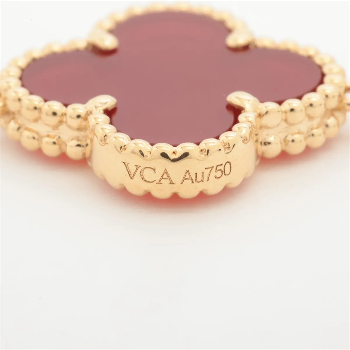 Van Cleef & Arpels Vintage Alhambra 5 Motifs Carnelian Bracelet - photo 5