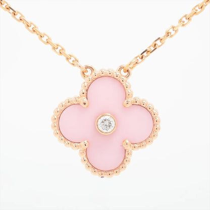 Van Cleef & Arpels Vintage Alhambra Holiday Pink Porcelain diamond Necklace - photo 1