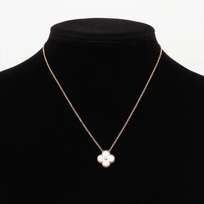 Van Cleef & Arpels Vintage Alhambra Mother of Pearl Holiday Pendant Necklace - photo 5