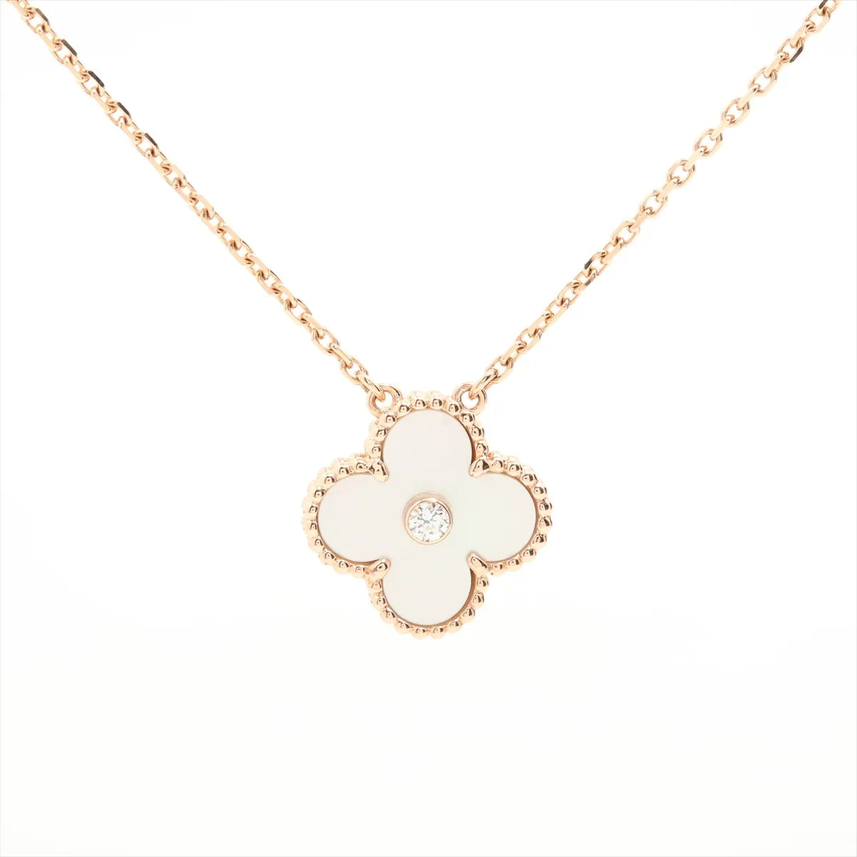 Van Cleef & Arpels Vintage Alhambra Mother of Pearl Holiday Pendant Necklace - photo 1