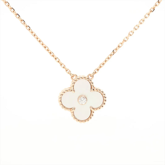 Van Cleef & Arpels Vintage Alhambra Mother of Pearl Holiday Pendant Necklace - photo 1
