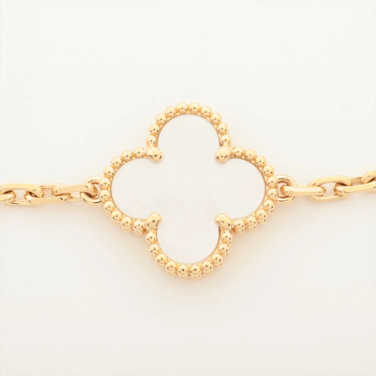 Van Cleef & Arpels Vintage Alhambra 5 Motifs Mother of Pearl Bracelet - photo 2