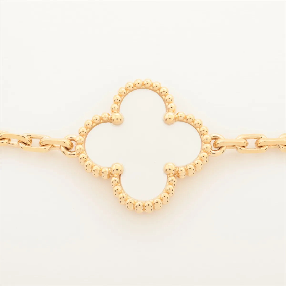 Van Cleef & Arpels Vintage Alhambra 5 Motifs Mother of Pearl Bracelet - photo 3