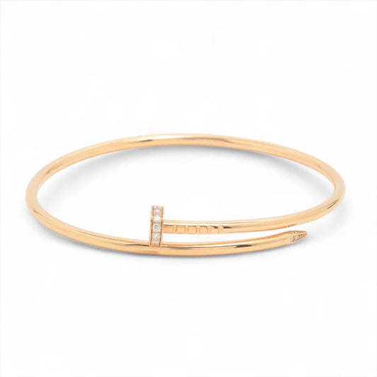 Cartier Juste Un Clou SM Pink Gold Size 19 with Diamond Bracelet - photo 1