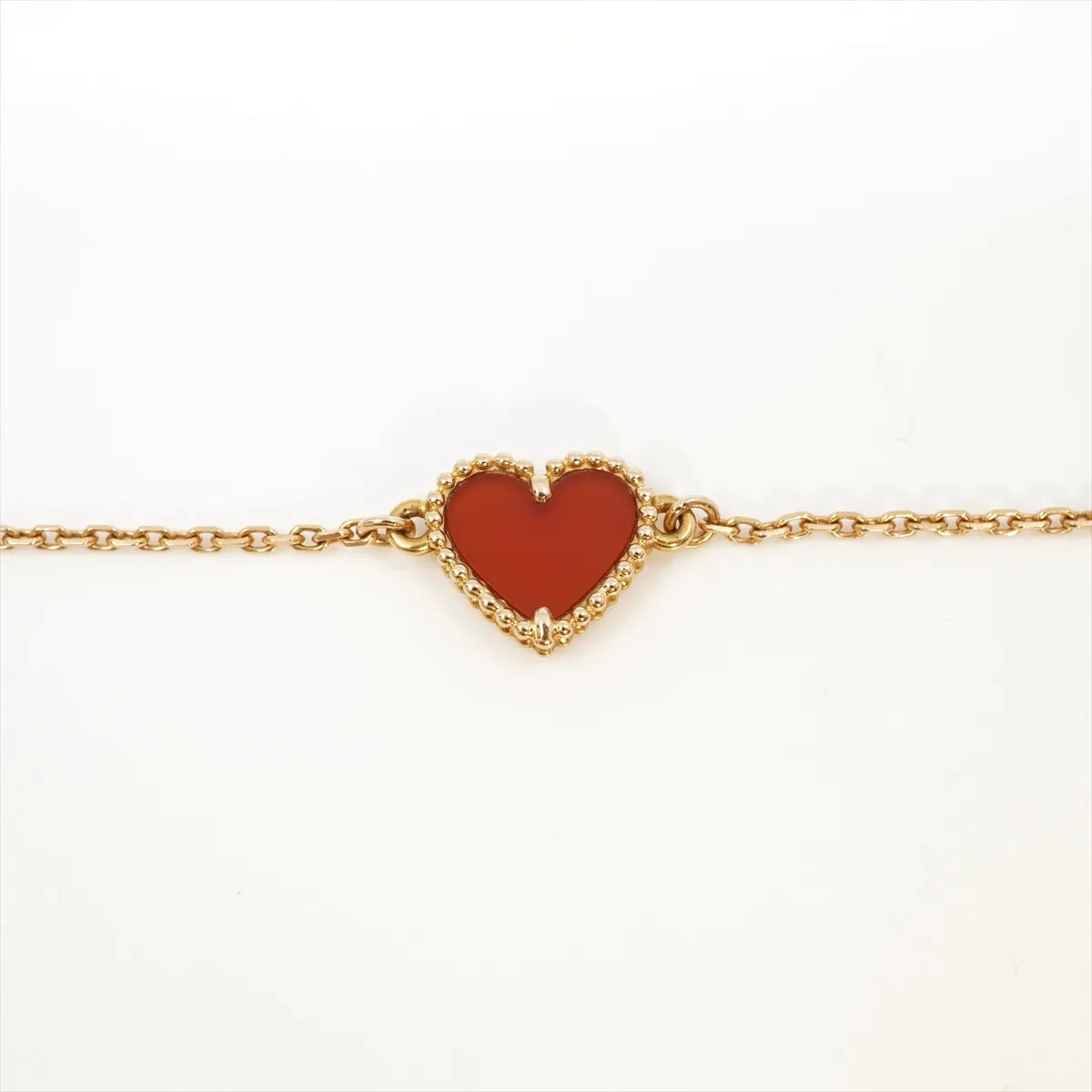 Van Cleef & Arpels Sweet Alhambra Hearts Carnelian Bracelet Pink Gold - photo 2
