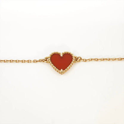 Van Cleef & Arpels Sweet Alhambra Hearts Carnelian Bracelet Pink Gold - photo 2