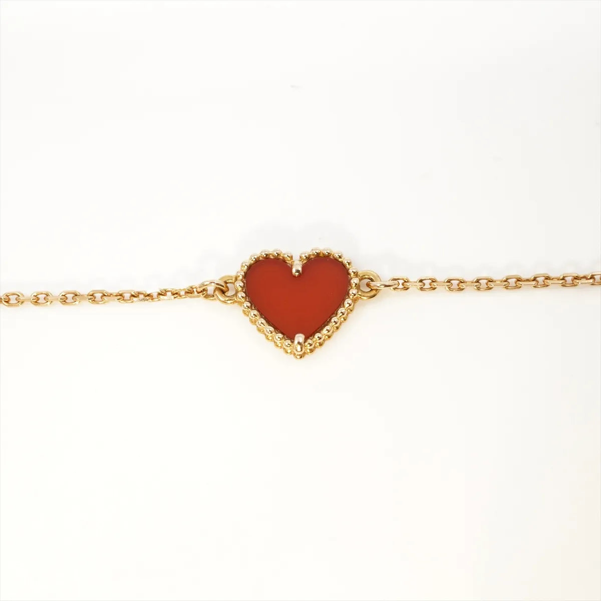 Van Cleef & Arpels Sweet Alhambra Hearts Carnelian Bracelet Pink Gold - photo 3