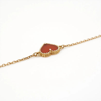 Van Cleef & Arpels Sweet Alhambra Hearts Carnelian Bracelet Pink Gold - photo 4