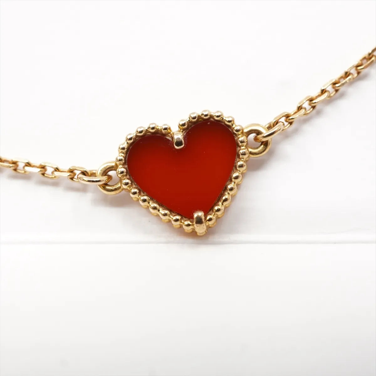 Van Cleef & Arpels Sweet Alhambra Hearts Carnelian Bracelet Pink Gold - photo 6