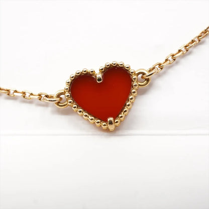 Van Cleef & Arpels Sweet Alhambra Hearts Carnelian Bracelet Pink Gold - photo 6