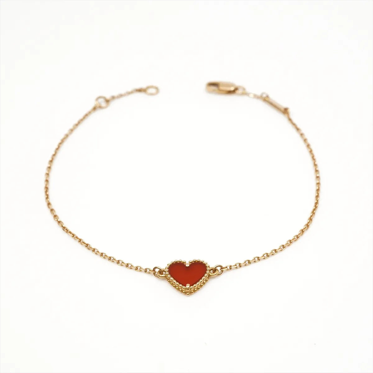 Van Cleef & Arpels Sweet Alhambra Hearts Carnelian Bracelet Pink Gold - photo 1