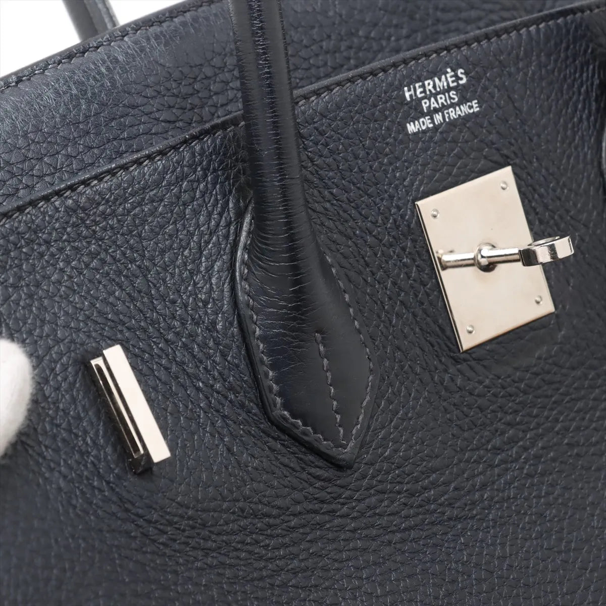 Hermes Birkin 35 Blue Indigo Square G Stamp - photo 12