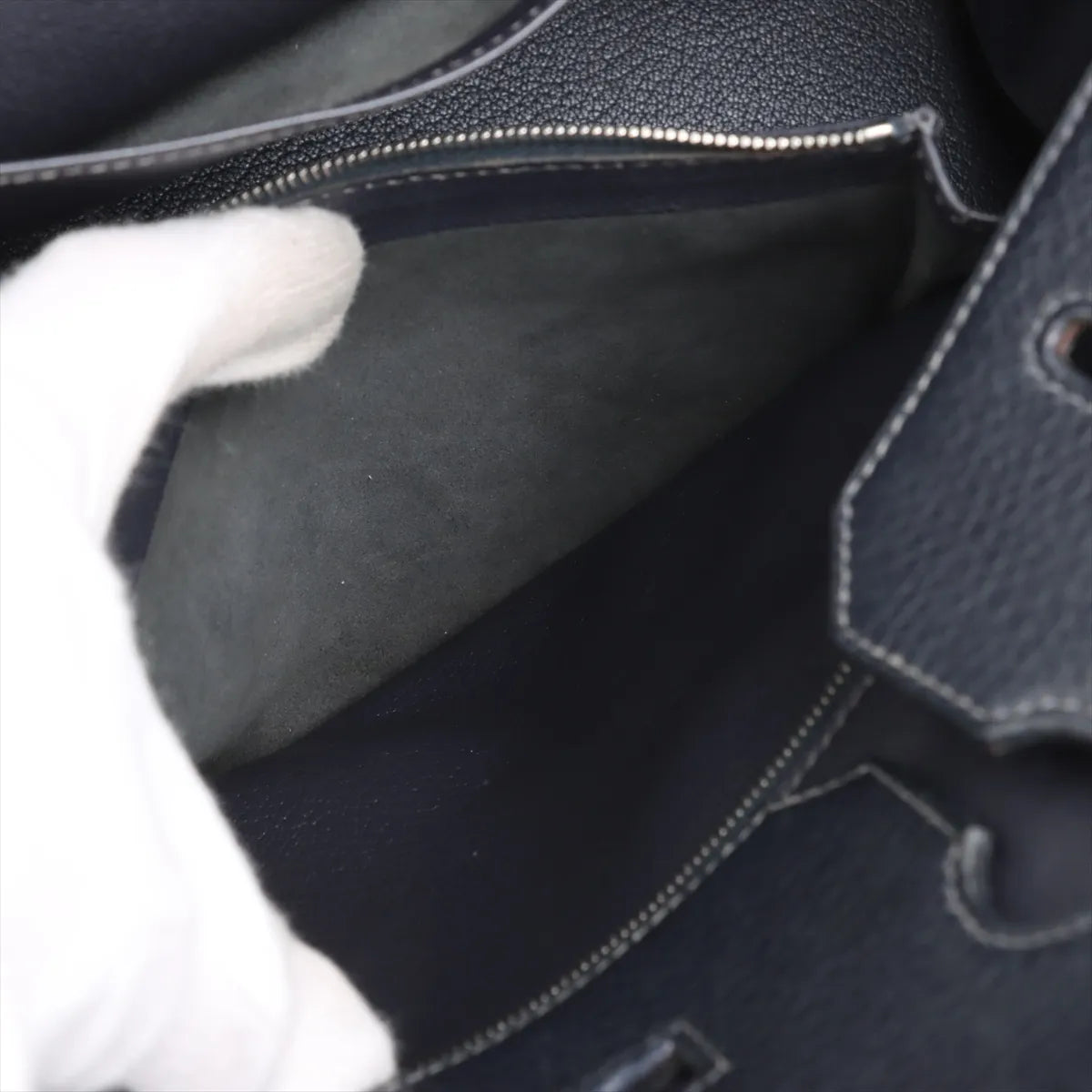 Hermes Birkin 35 Blue Indigo Square G Stamp - photo 9