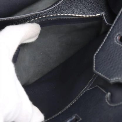Hermes Birkin 35 Blue Indigo Square G Stamp - photo 9