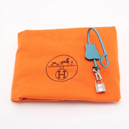 Hermes Birkin 35 Blue Jean PHW Square H Stamp - photo 17