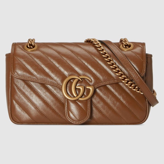 GG Marmont small matelassé shoulder bag Brown leather - image 1