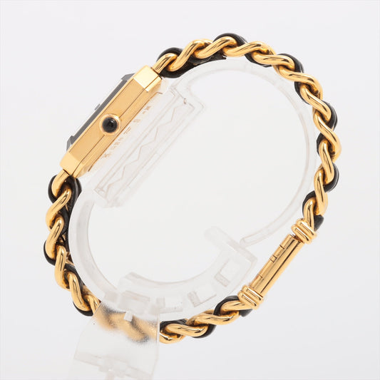 Chanel Première M Vintage Black Face Gold Watch - photo 2