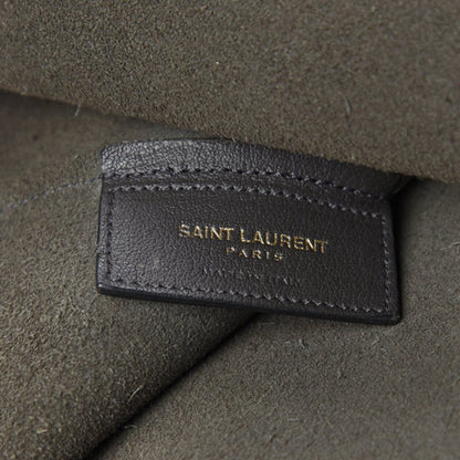 Saint Laurent Shopping Calfskin Large Dark Grey Leather Tote - photo 5