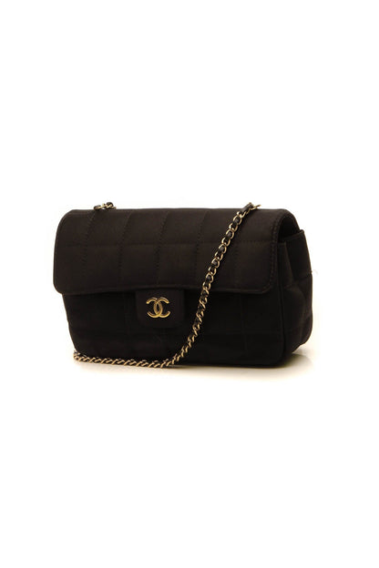 Quilted Mini Flap Crossbody Bag - Black - image 1
