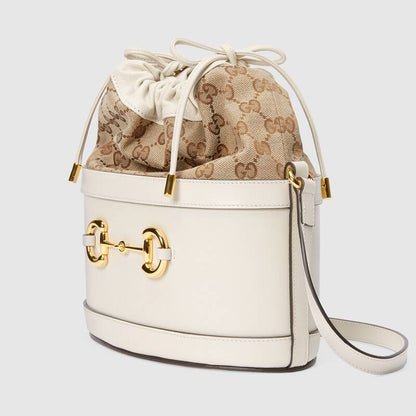 Gucci Horsebit 1955 bucket bag White leather - photo 2