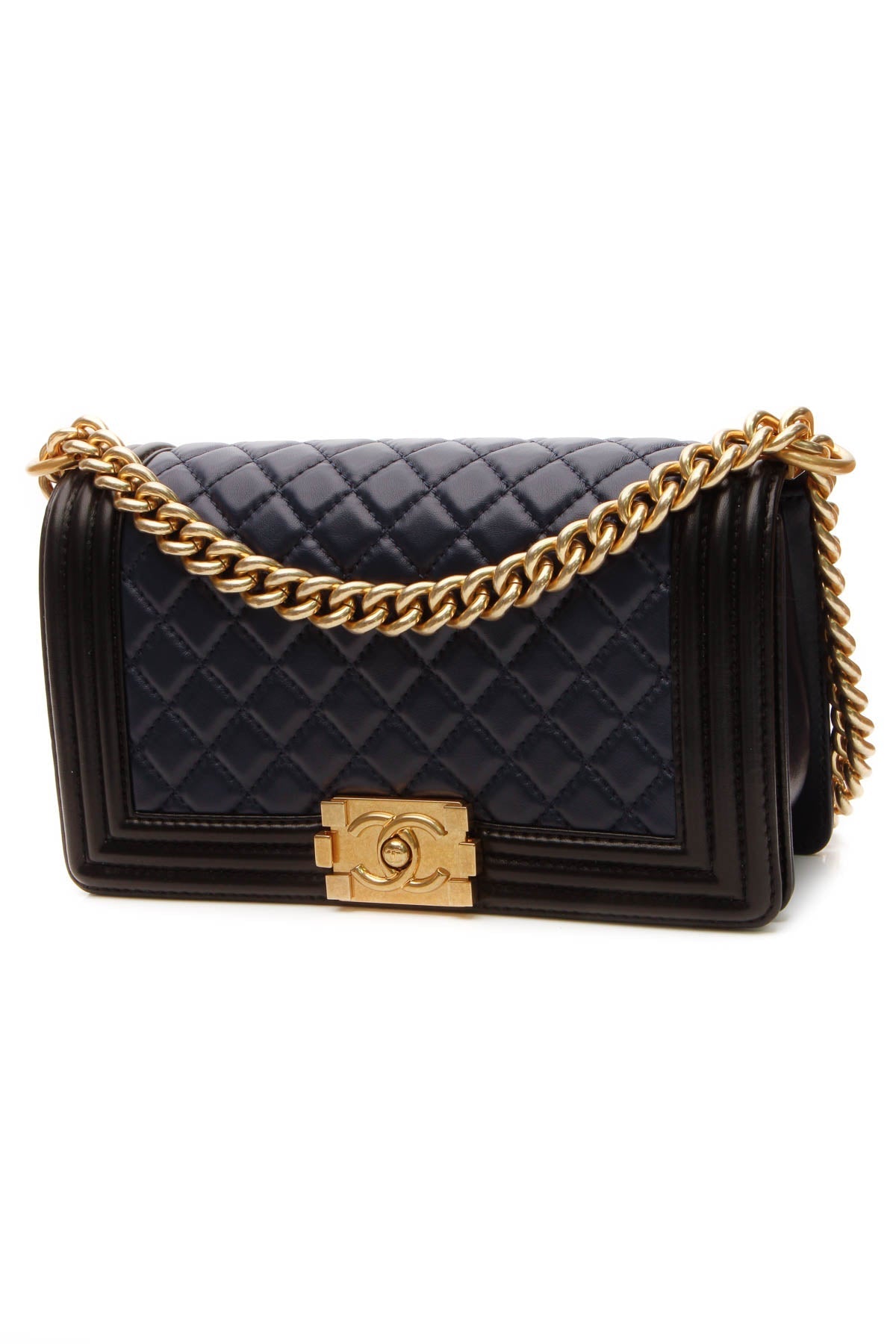 Medium Boy Bag - Navy/Black - image 1