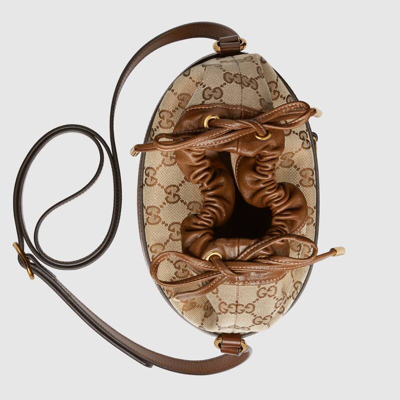 Gucci Horsebit 1955 bucket bag Brown leather - photo 5