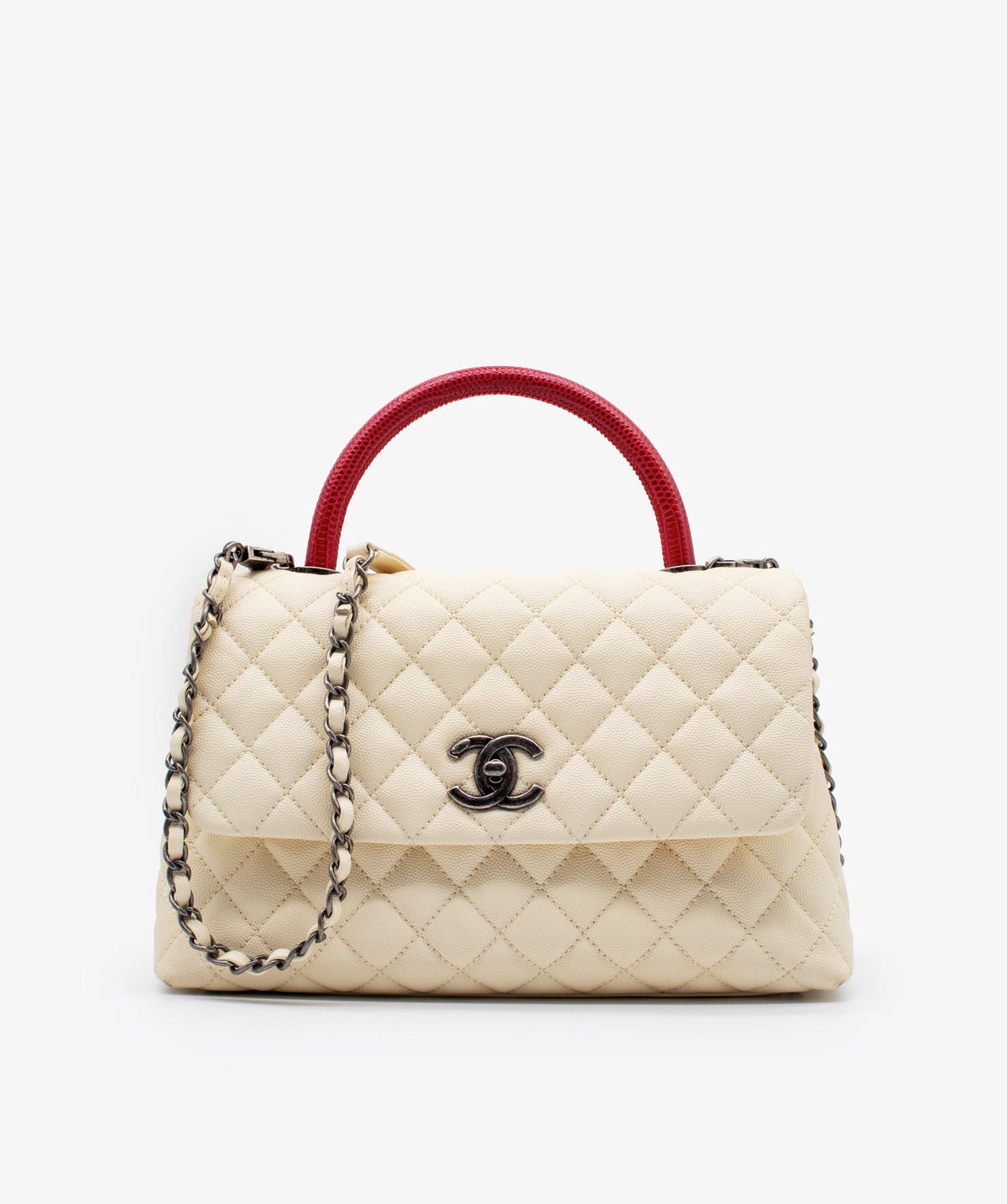 Chanel Small Ivory Coco Handle RJL1182 - image 1