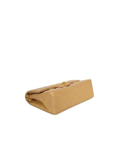 Chanel Vintage Coco Model Beige 9" Small Classic Flap Bag AWL1439 - image 3