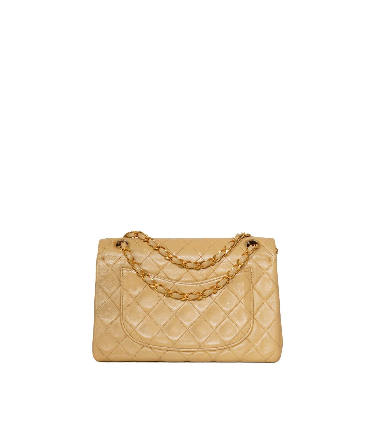 Chanel Vintage Coco Model Beige 9" Small Classic Flap Bag AWL1439 - image 2