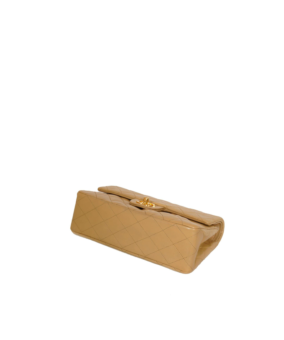 Chanel Vintage Coco Model Beige 9" Small Classic Flap Bag AWL1439 - image 4