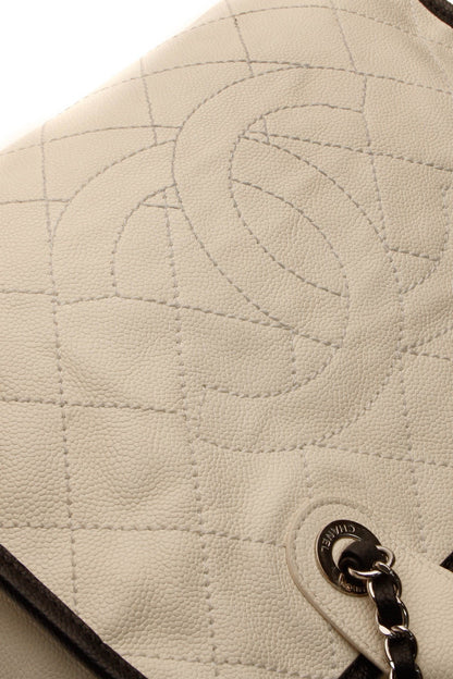 Timeless Top Handle Bowling Bag - Ivory Caviar - image 13