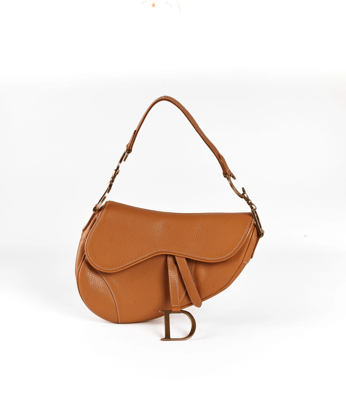 Brown Leather Dior Saddle Bag GHW - image 7