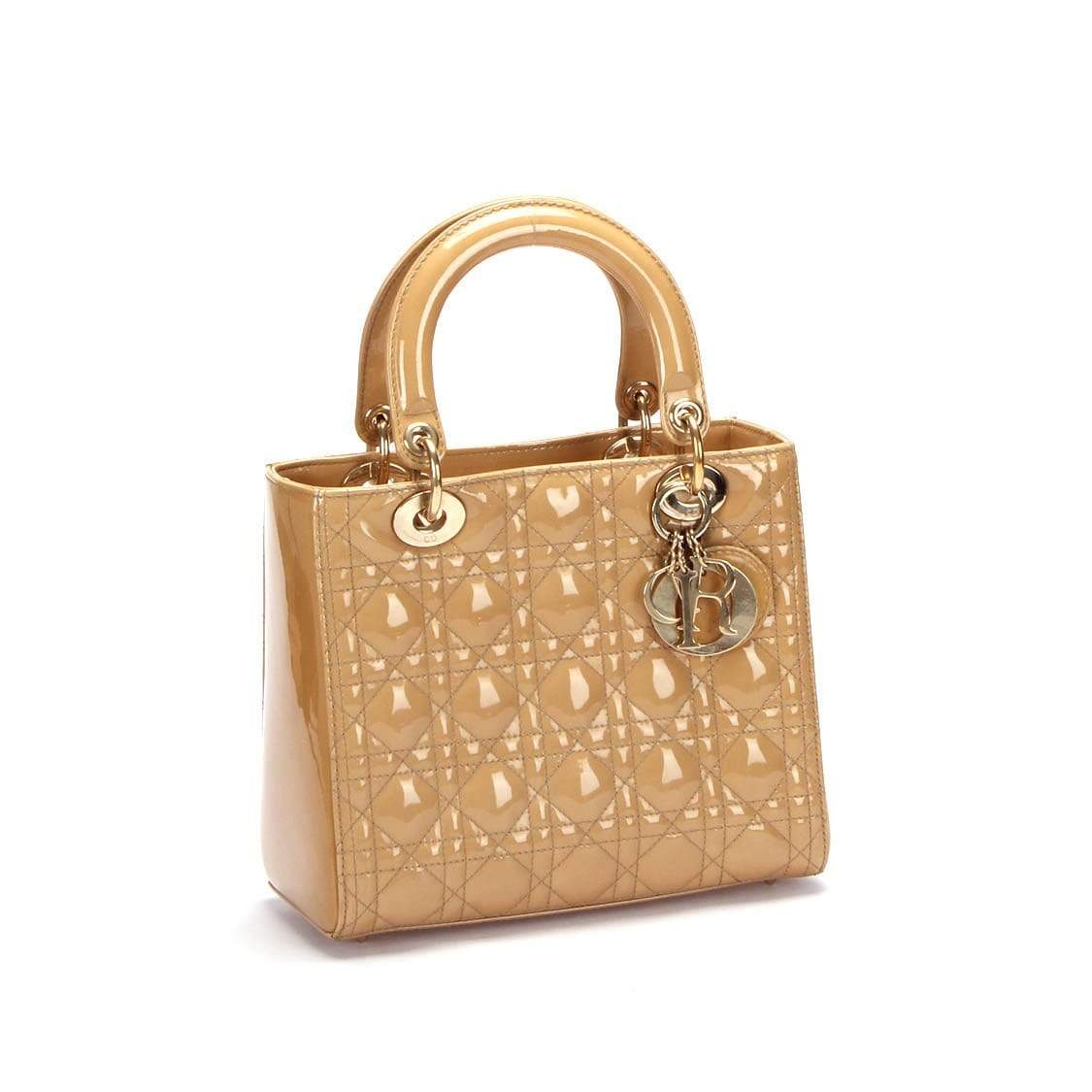 Christian Dior Beige Medium Patent Leather Lady Dior - RCL1179 - image 2