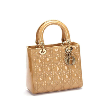 Christian Dior Beige Medium Patent Leather Lady Dior - RCL1179 - image 2