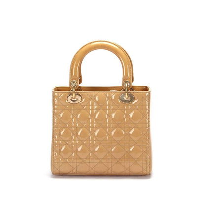 Christian Dior Beige Medium Patent Leather Lady Dior - RCL1179 - image 3