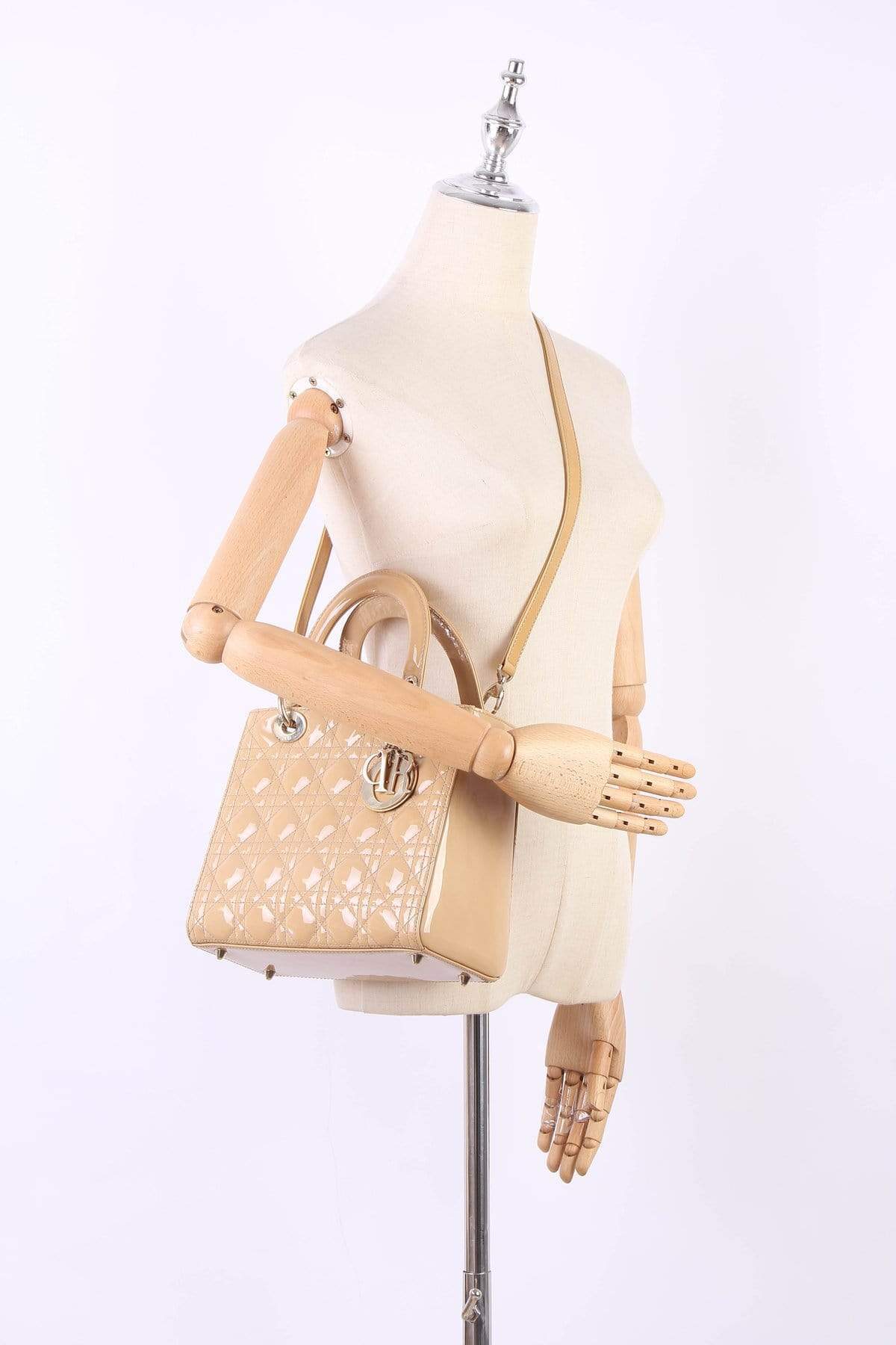 Christian Dior Beige Medium Patent Leather Lady Dior - RCL1179 - image 6