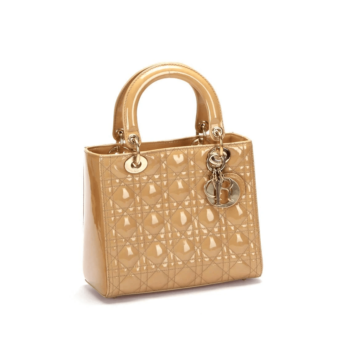 Christian Dior Beige Medium Patent Leather Lady Dior - RCL1179 - image 8