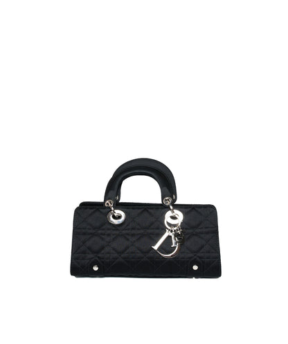 Christian Dior Black Cannage Top Handle Bag GHW AGL1036 - image 1