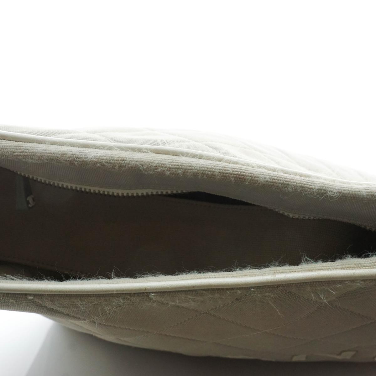 Chanel Shoulder Bag Gray Canvas - image 13