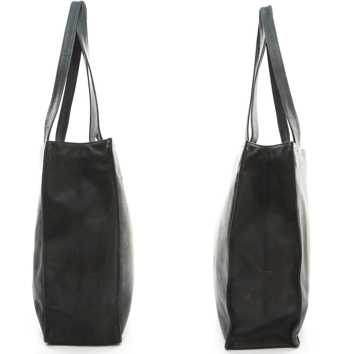 Chanel Tote Bag Black Leather - image 13