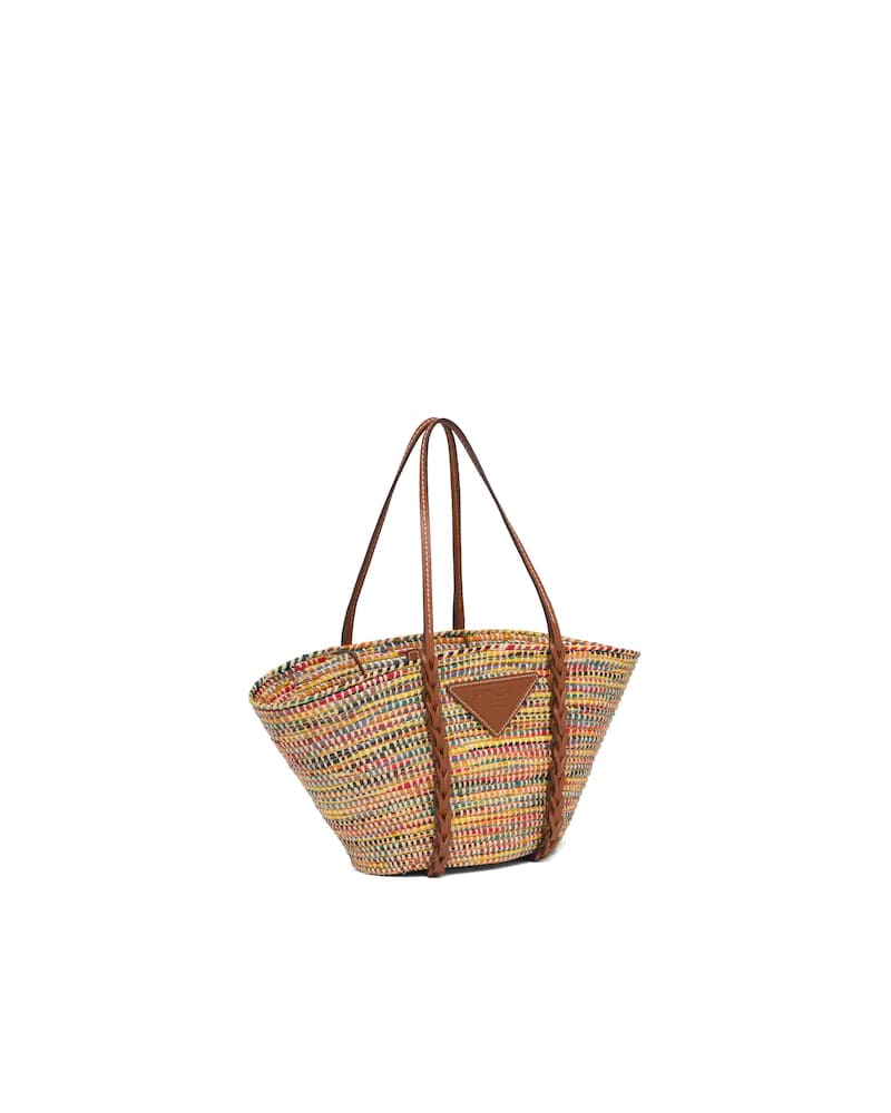 Prada Straw and Leather Tote Bag - photo 3