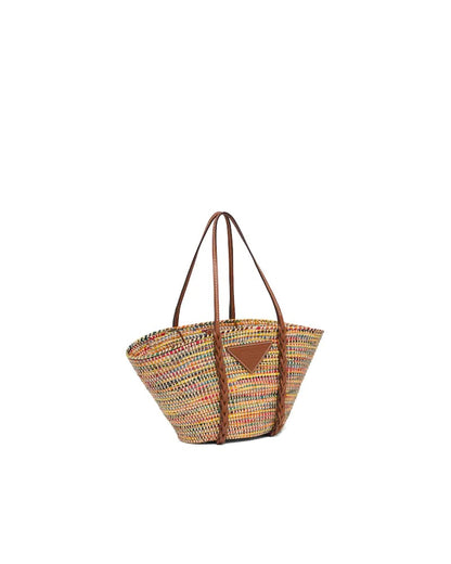 Prada Straw and Leather Tote Bag - photo 3