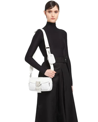 Prada Pocket Nylon and Brushed Leather Bag - photo 27