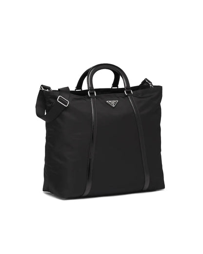 Prada Large Nylon and Leather Tote - photo 2