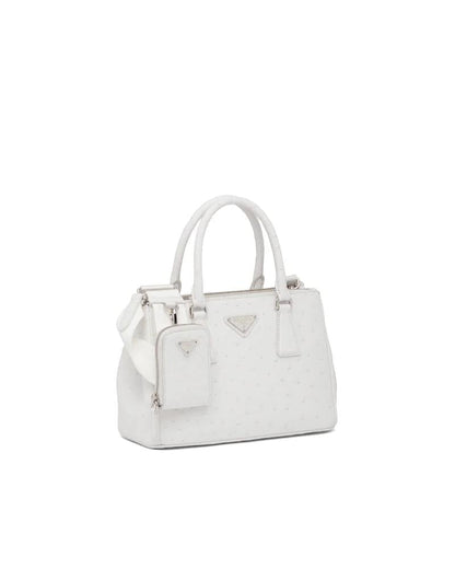 Prada Galleria Ostrich Leather Small Bag - photo 2